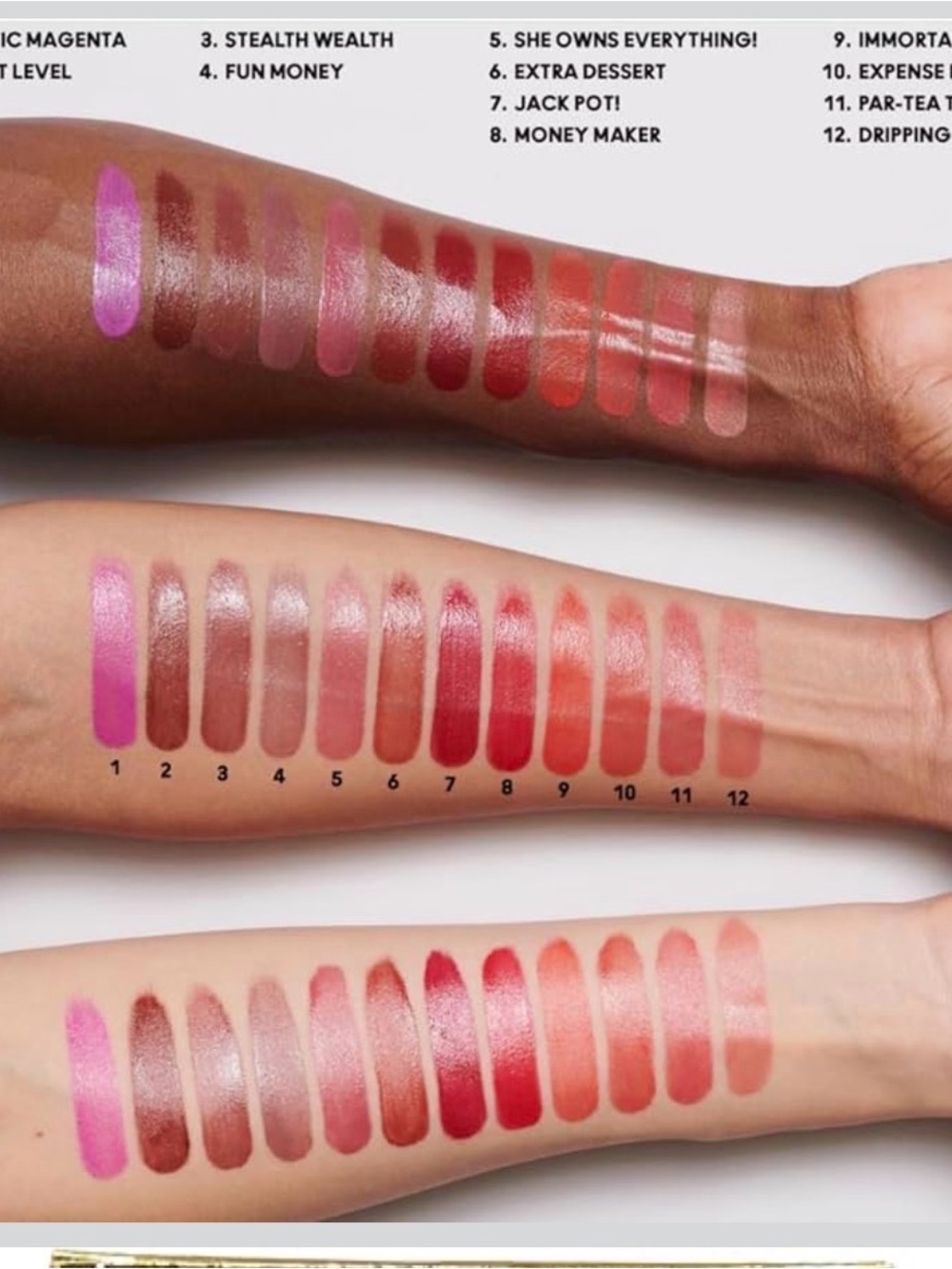 MAC Cosmetics 12 Lipstick Collection — Red, Coral, Pink, Mauve, Purple - Picture 4 of 4